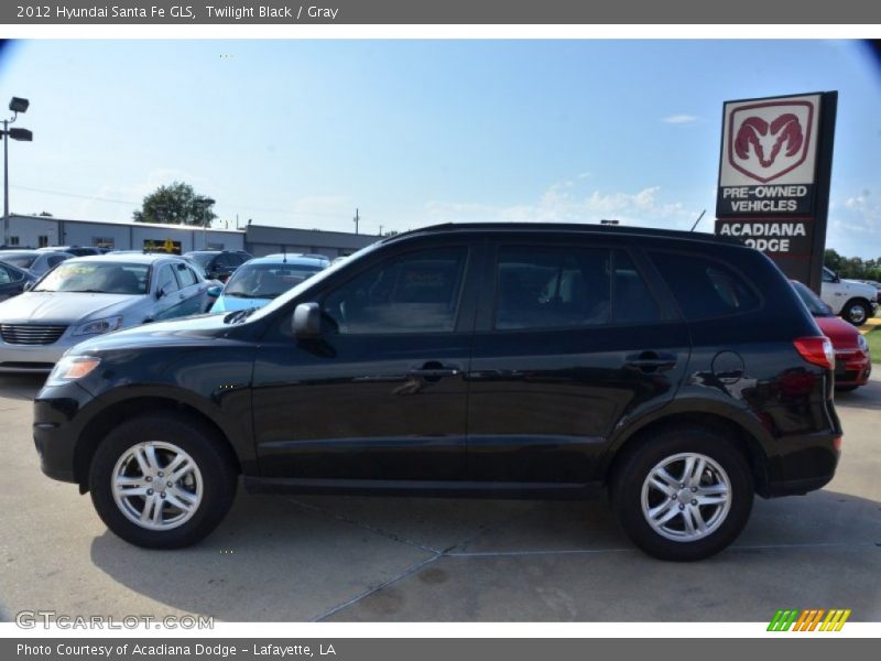 Twilight Black / Gray 2012 Hyundai Santa Fe GLS