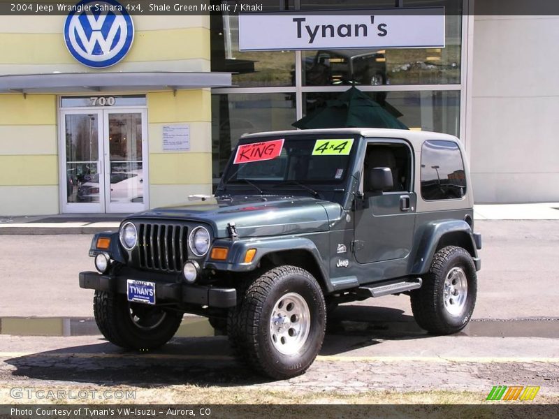 Shale Green Metallic / Khaki 2004 Jeep Wrangler Sahara 4x4