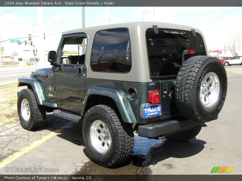 Shale Green Metallic / Khaki 2004 Jeep Wrangler Sahara 4x4