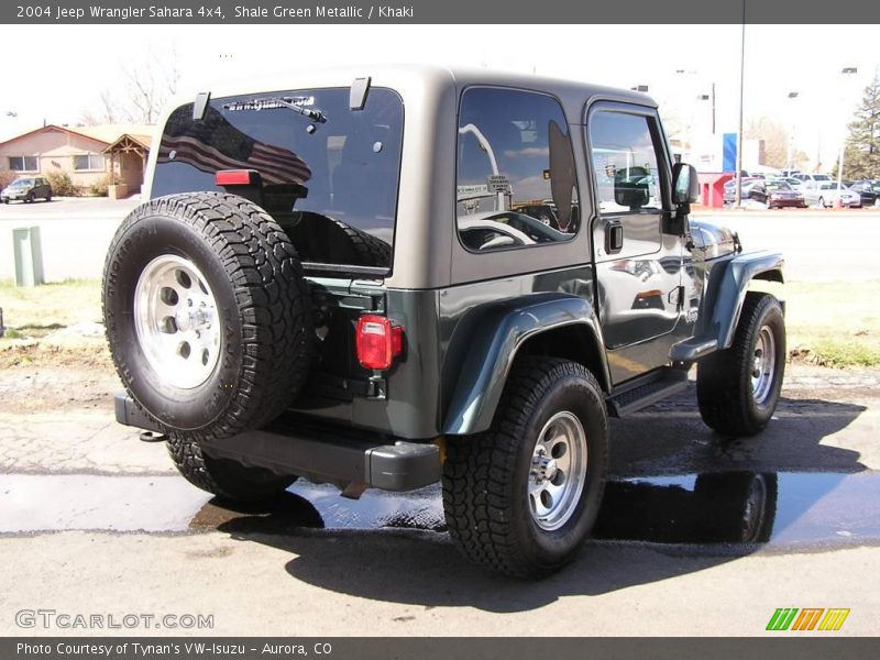 Shale Green Metallic / Khaki 2004 Jeep Wrangler Sahara 4x4