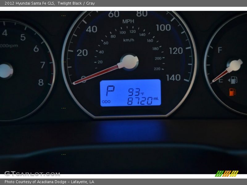 Twilight Black / Gray 2012 Hyundai Santa Fe GLS