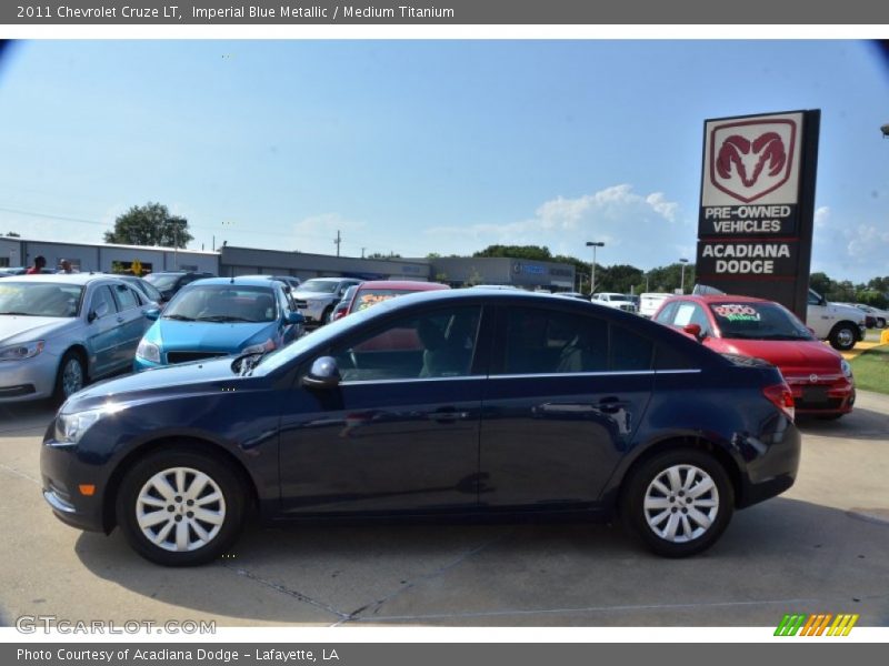Imperial Blue Metallic / Medium Titanium 2011 Chevrolet Cruze LT