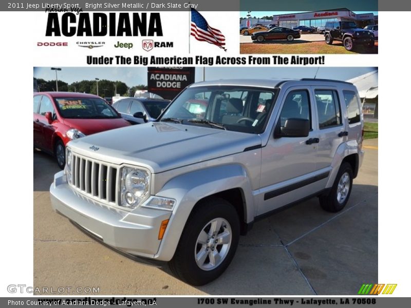 Bright Silver Metallic / Dark Slate Gray 2011 Jeep Liberty Sport
