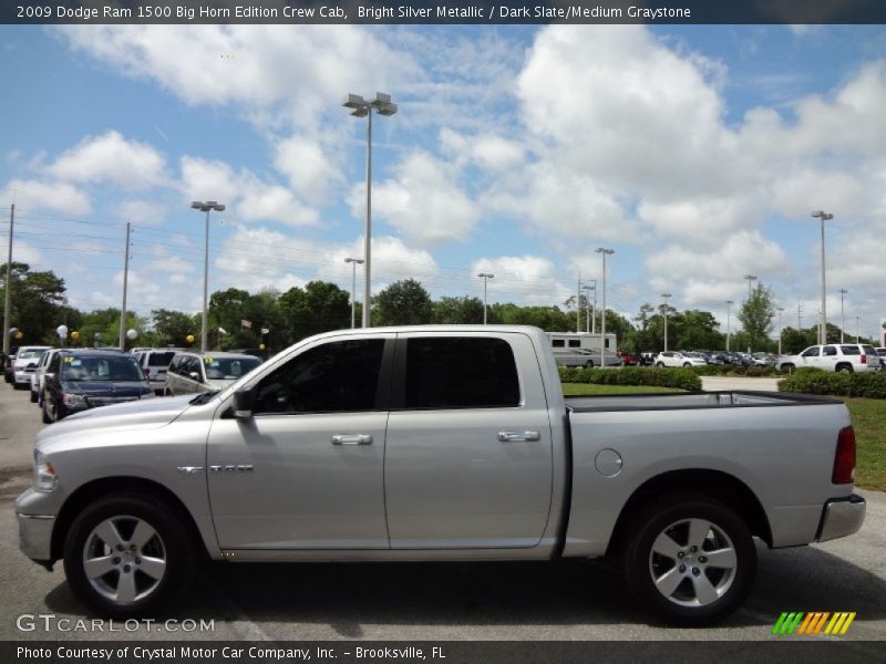 Bright Silver Metallic / Dark Slate/Medium Graystone 2009 Dodge Ram 1500 Big Horn Edition Crew Cab