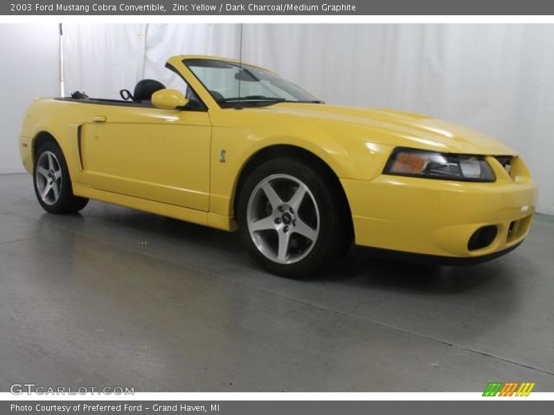 Zinc Yellow / Dark Charcoal/Medium Graphite 2003 Ford Mustang Cobra Convertible