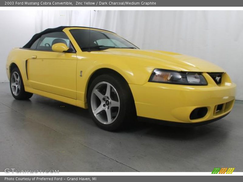 Zinc Yellow / Dark Charcoal/Medium Graphite 2003 Ford Mustang Cobra Convertible