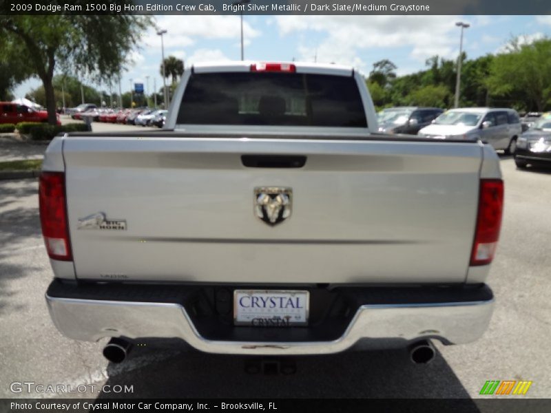Bright Silver Metallic / Dark Slate/Medium Graystone 2009 Dodge Ram 1500 Big Horn Edition Crew Cab