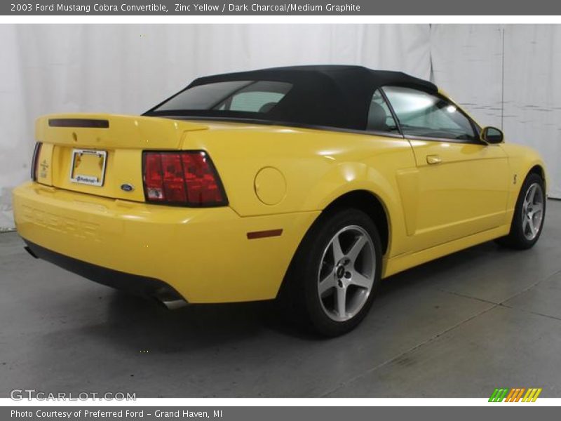 Zinc Yellow / Dark Charcoal/Medium Graphite 2003 Ford Mustang Cobra Convertible