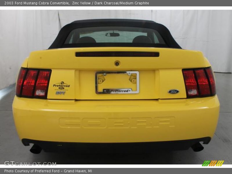 Zinc Yellow / Dark Charcoal/Medium Graphite 2003 Ford Mustang Cobra Convertible