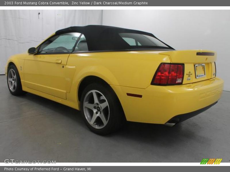 Zinc Yellow / Dark Charcoal/Medium Graphite 2003 Ford Mustang Cobra Convertible