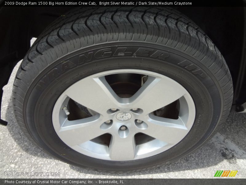 Bright Silver Metallic / Dark Slate/Medium Graystone 2009 Dodge Ram 1500 Big Horn Edition Crew Cab