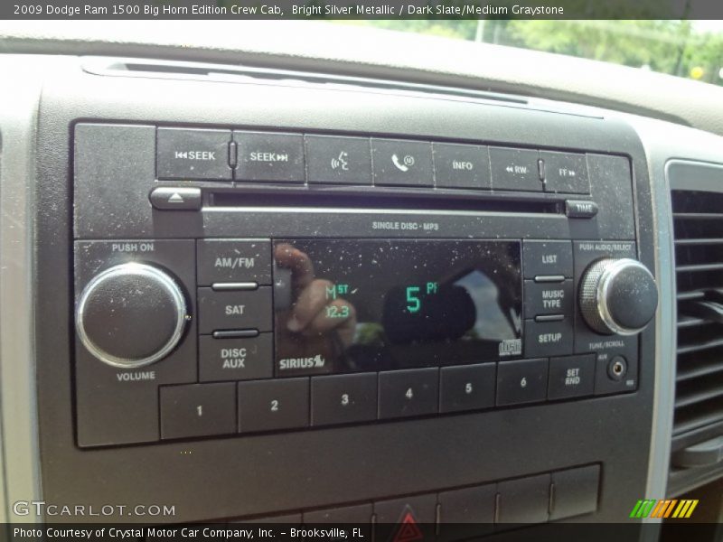 Bright Silver Metallic / Dark Slate/Medium Graystone 2009 Dodge Ram 1500 Big Horn Edition Crew Cab