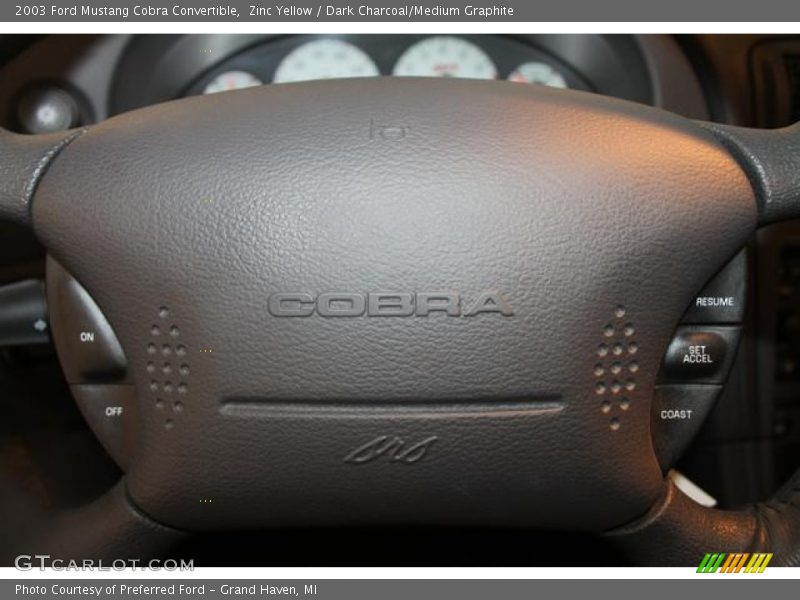 Zinc Yellow / Dark Charcoal/Medium Graphite 2003 Ford Mustang Cobra Convertible
