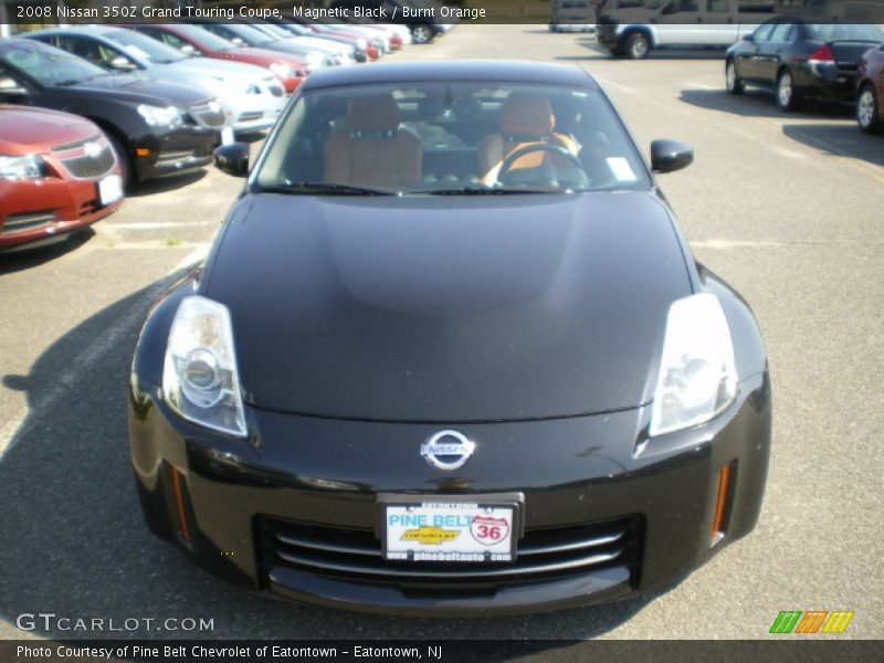 Magnetic Black / Burnt Orange 2008 Nissan 350Z Grand Touring Coupe