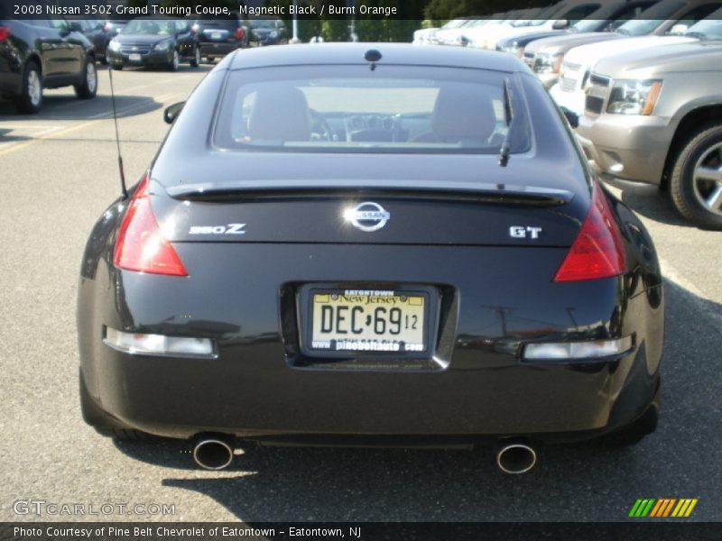 Magnetic Black / Burnt Orange 2008 Nissan 350Z Grand Touring Coupe