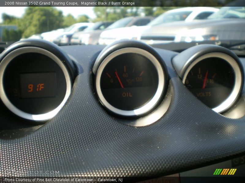 Magnetic Black / Burnt Orange 2008 Nissan 350Z Grand Touring Coupe