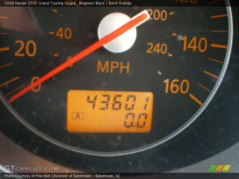 Magnetic Black / Burnt Orange 2008 Nissan 350Z Grand Touring Coupe