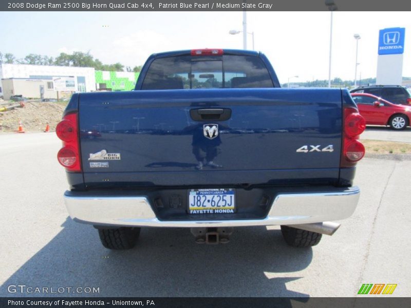 Patriot Blue Pearl / Medium Slate Gray 2008 Dodge Ram 2500 Big Horn Quad Cab 4x4
