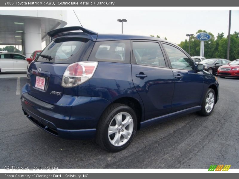 Cosmic Blue Metallic / Dark Gray 2005 Toyota Matrix XR AWD