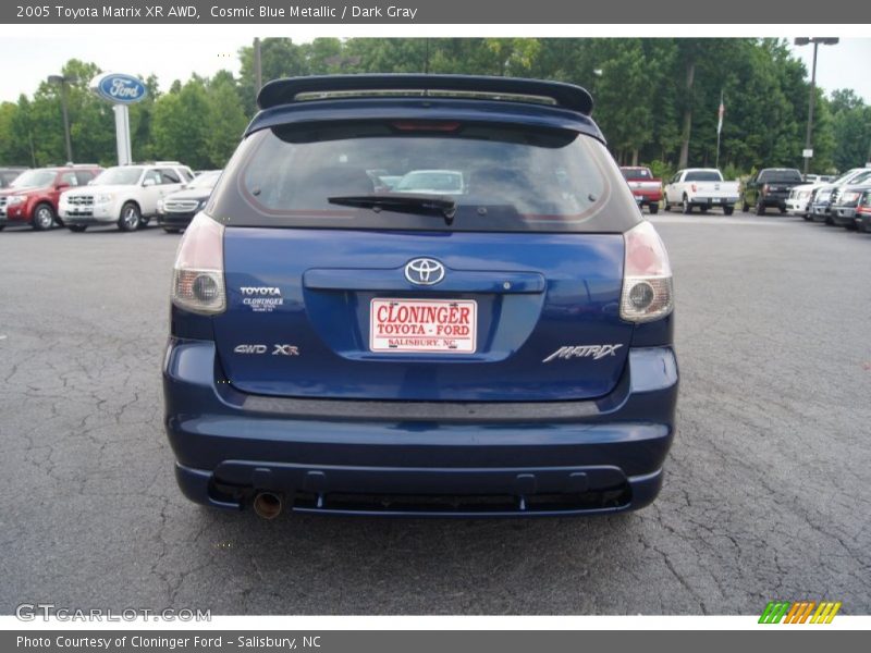 Cosmic Blue Metallic / Dark Gray 2005 Toyota Matrix XR AWD