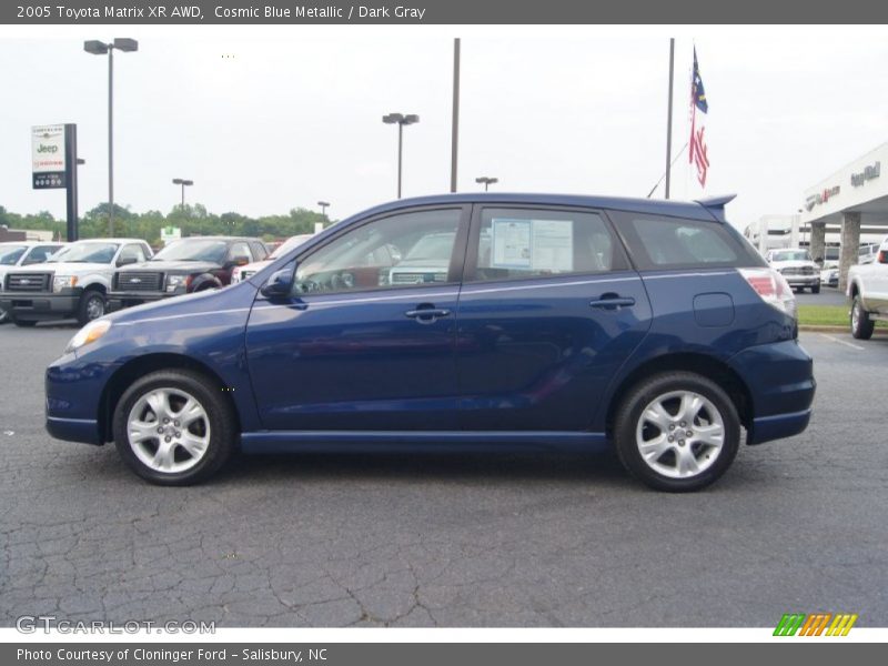 Cosmic Blue Metallic / Dark Gray 2005 Toyota Matrix XR AWD