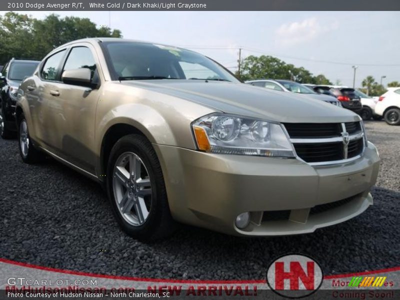 White Gold / Dark Khaki/Light Graystone 2010 Dodge Avenger R/T