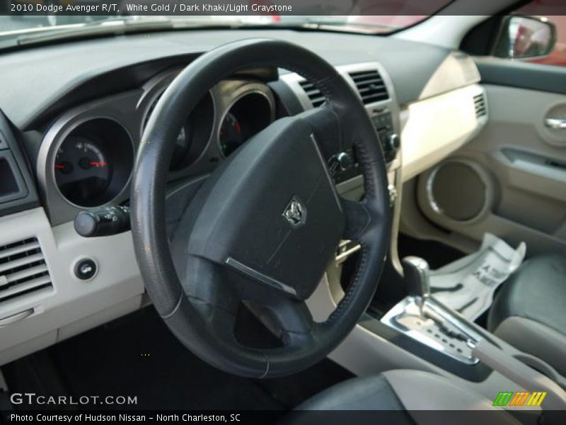 White Gold / Dark Khaki/Light Graystone 2010 Dodge Avenger R/T