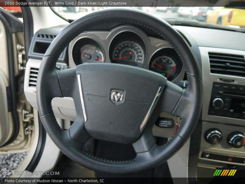 White Gold / Dark Khaki/Light Graystone 2010 Dodge Avenger R/T