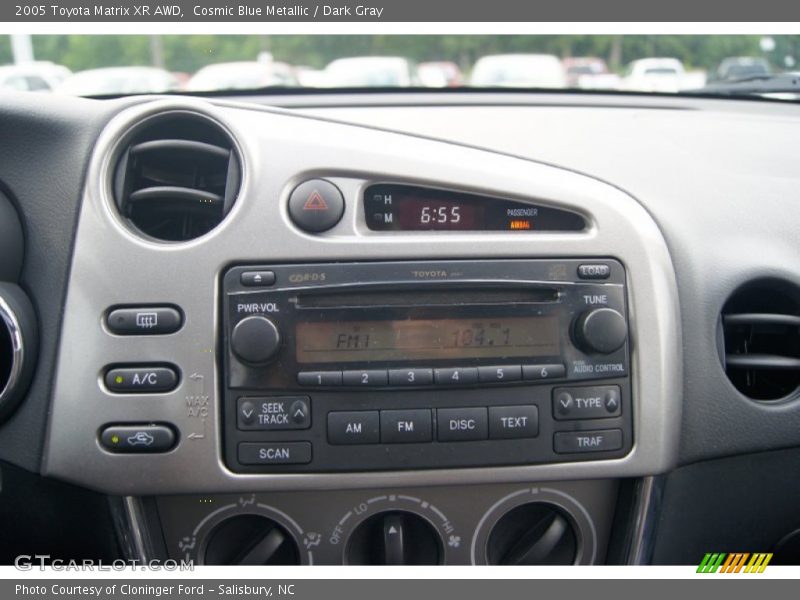 Cosmic Blue Metallic / Dark Gray 2005 Toyota Matrix XR AWD