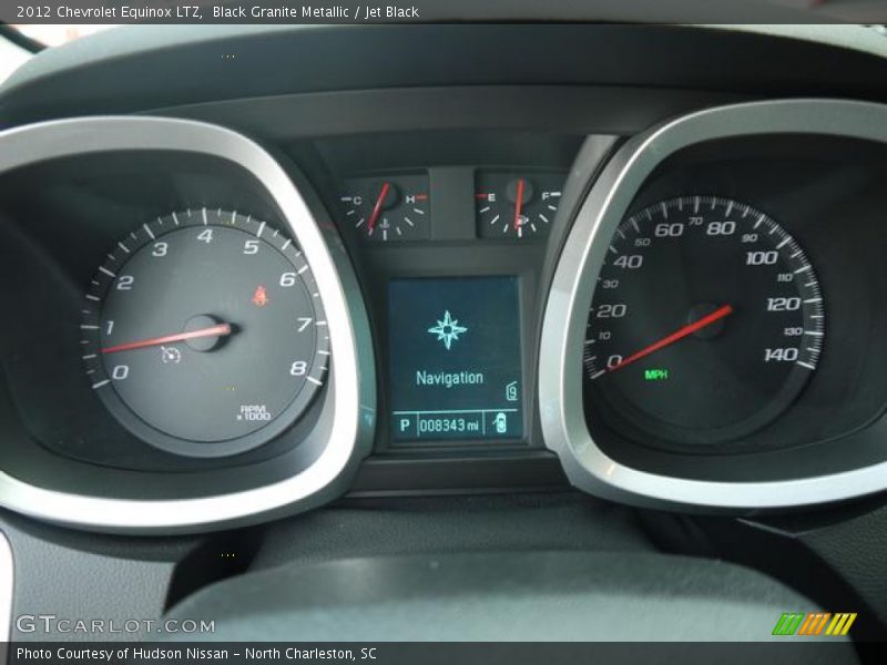 Black Granite Metallic / Jet Black 2012 Chevrolet Equinox LTZ