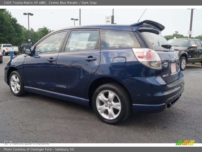 Cosmic Blue Metallic / Dark Gray 2005 Toyota Matrix XR AWD