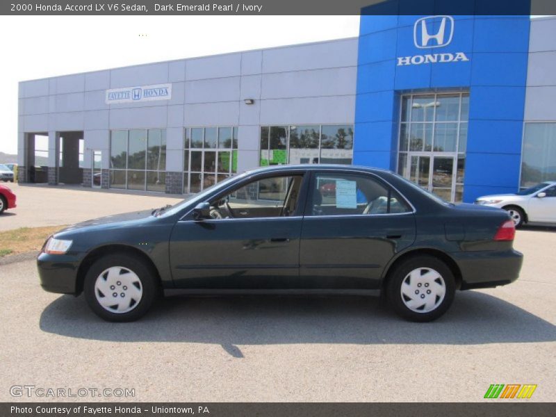 Dark Emerald Pearl / Ivory 2000 Honda Accord LX V6 Sedan