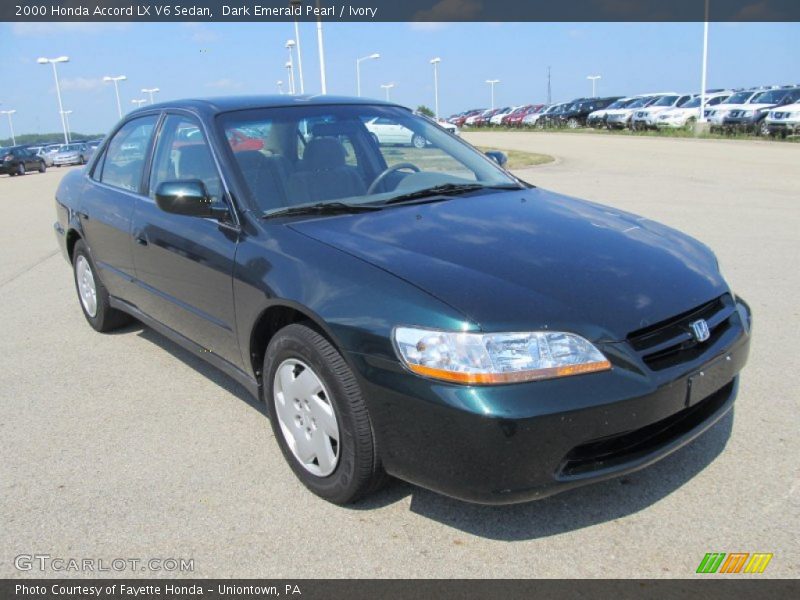 Dark Emerald Pearl / Ivory 2000 Honda Accord LX V6 Sedan