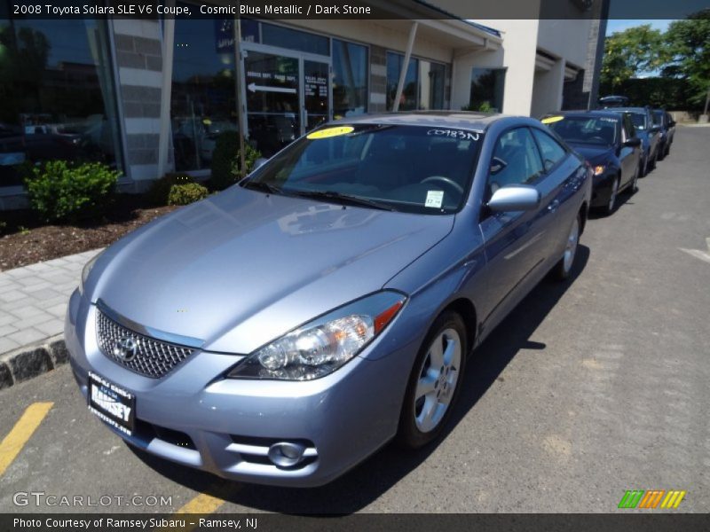 Cosmic Blue Metallic / Dark Stone 2008 Toyota Solara SLE V6 Coupe