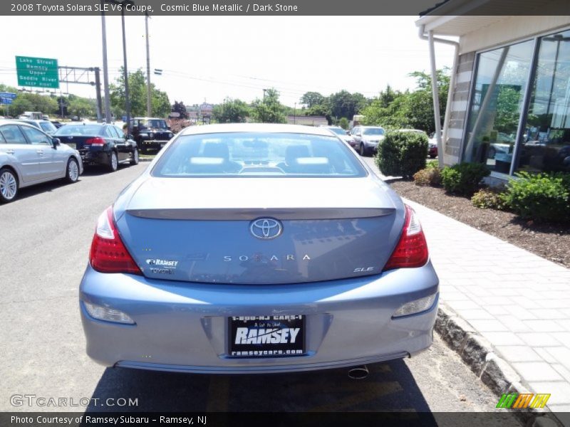 Cosmic Blue Metallic / Dark Stone 2008 Toyota Solara SLE V6 Coupe