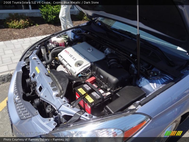 Cosmic Blue Metallic / Dark Stone 2008 Toyota Solara SLE V6 Coupe