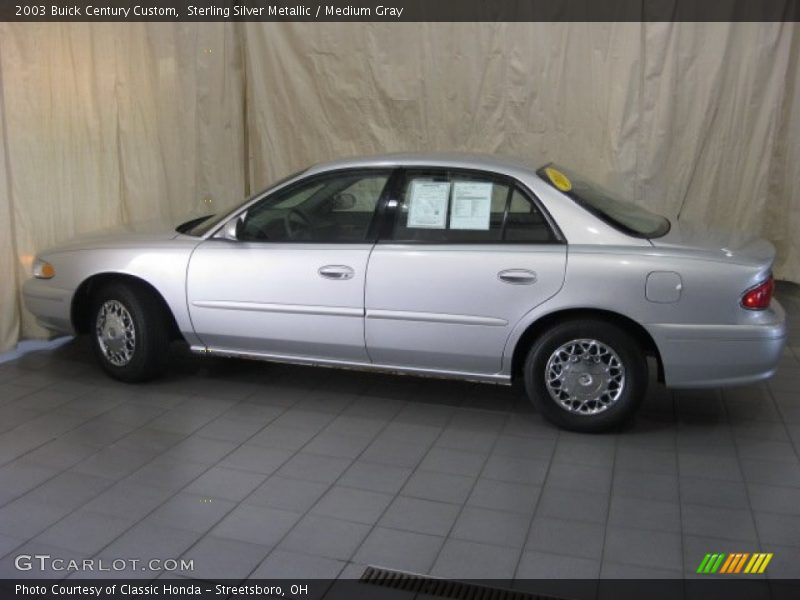 Sterling Silver Metallic / Medium Gray 2003 Buick Century Custom