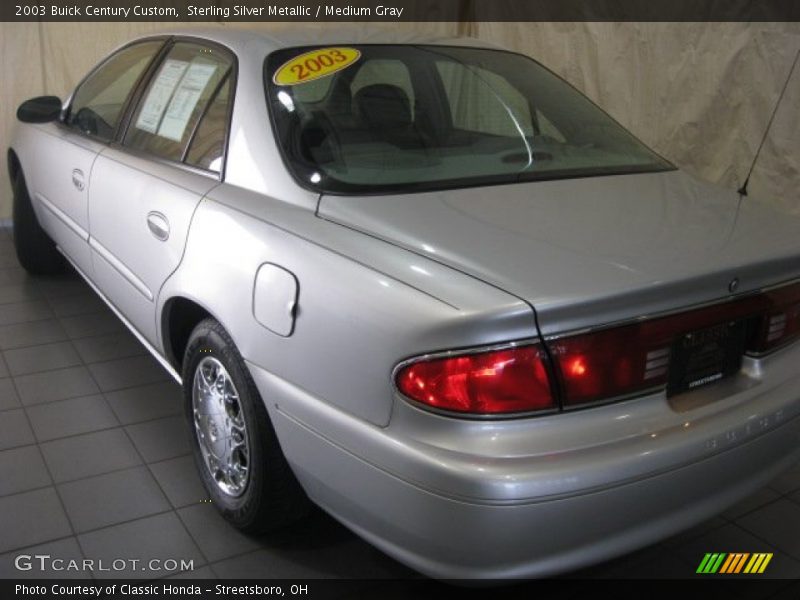 Sterling Silver Metallic / Medium Gray 2003 Buick Century Custom