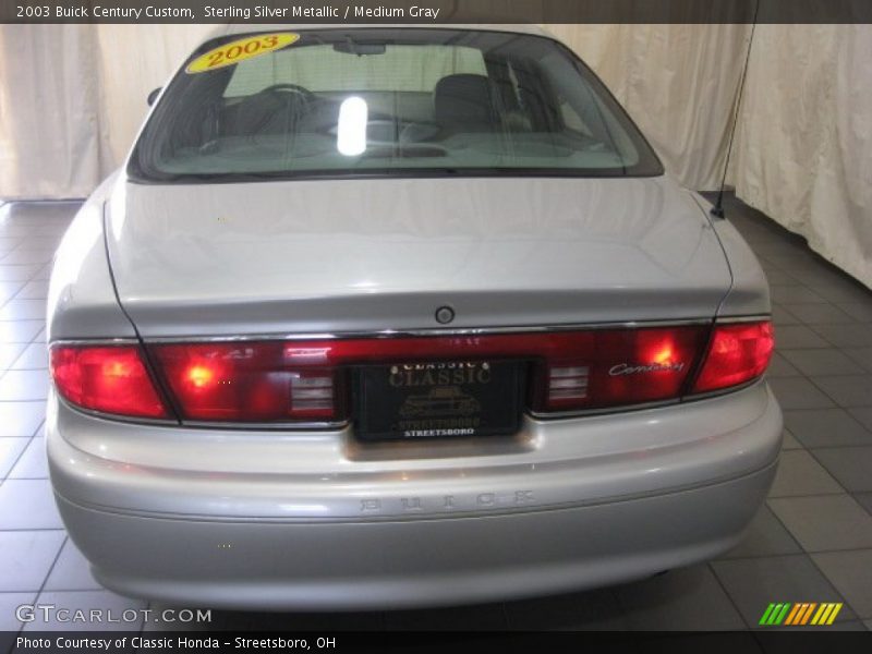 Sterling Silver Metallic / Medium Gray 2003 Buick Century Custom