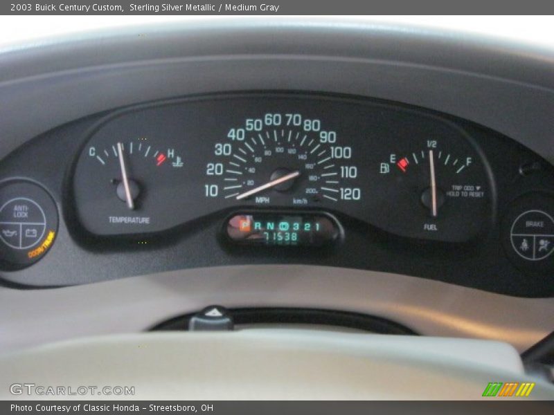 Sterling Silver Metallic / Medium Gray 2003 Buick Century Custom