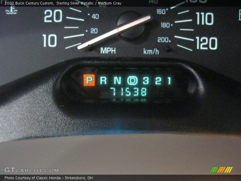 Sterling Silver Metallic / Medium Gray 2003 Buick Century Custom
