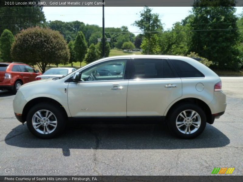 Gold Leaf Metallic / Light Camel 2010 Lincoln MKX AWD