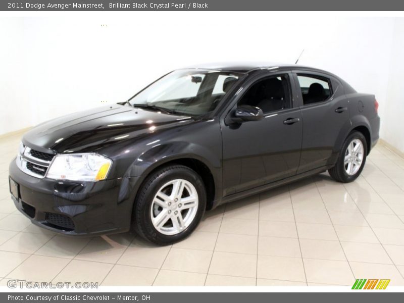 Brilliant Black Crystal Pearl / Black 2011 Dodge Avenger Mainstreet