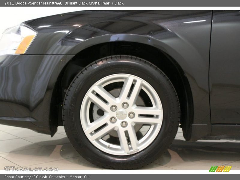 Brilliant Black Crystal Pearl / Black 2011 Dodge Avenger Mainstreet