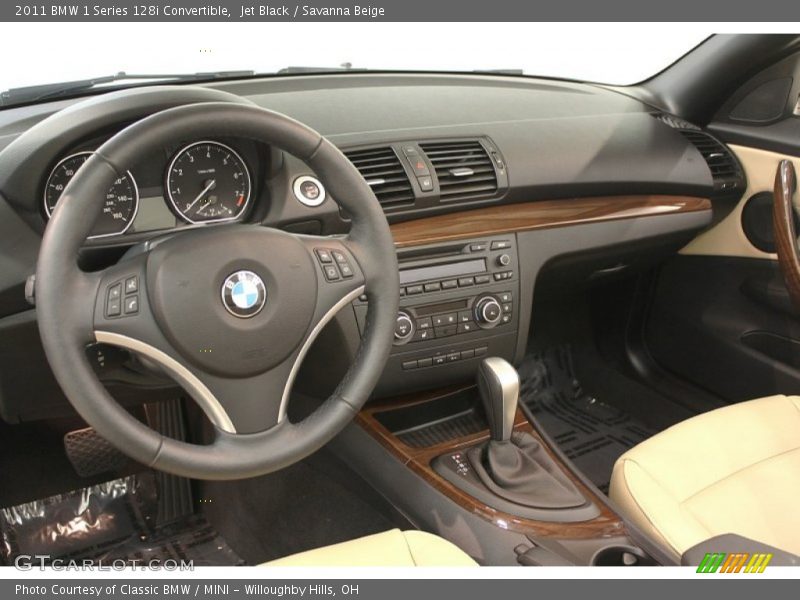Jet Black / Savanna Beige 2011 BMW 1 Series 128i Convertible