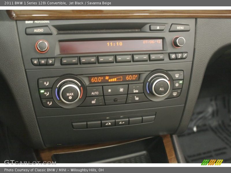 Jet Black / Savanna Beige 2011 BMW 1 Series 128i Convertible
