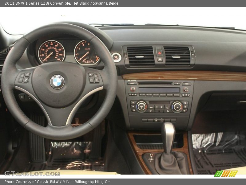Jet Black / Savanna Beige 2011 BMW 1 Series 128i Convertible