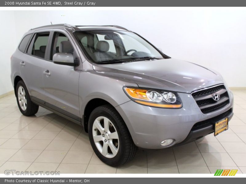 Steel Gray / Gray 2008 Hyundai Santa Fe SE 4WD