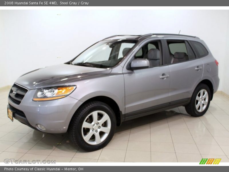 Steel Gray / Gray 2008 Hyundai Santa Fe SE 4WD