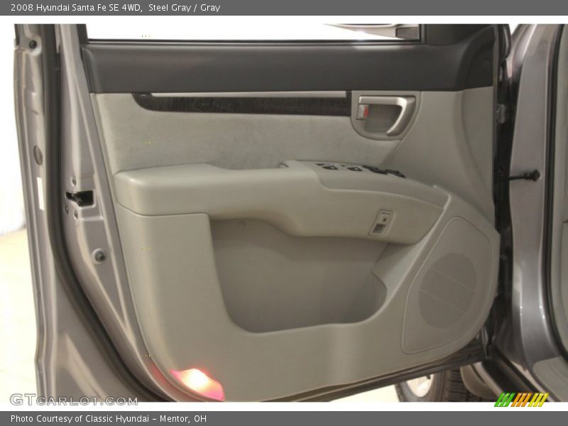 Steel Gray / Gray 2008 Hyundai Santa Fe SE 4WD